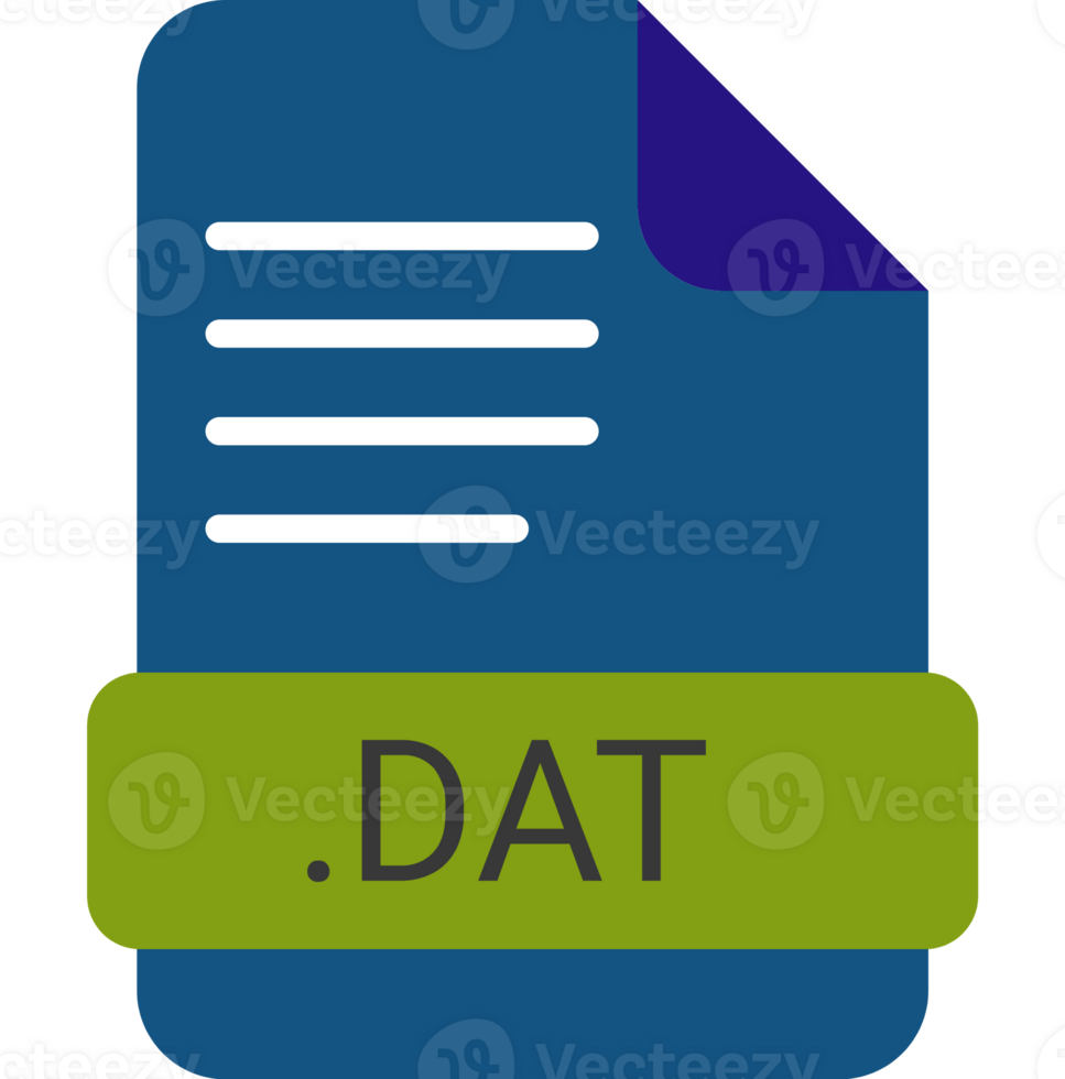 Dat File Extension Icon With Symbol png