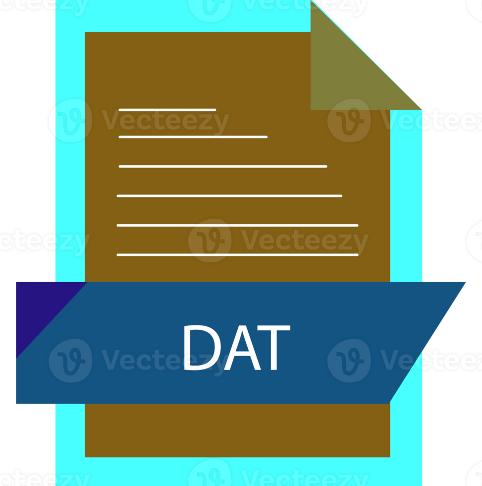 Dat File Format Icon Modern Design png