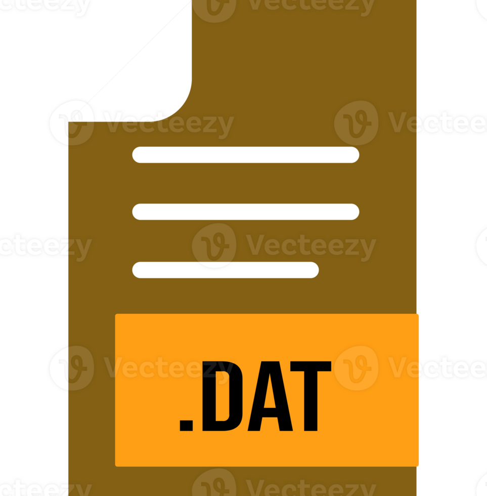 Dat File Format Icon Outline And Fill png