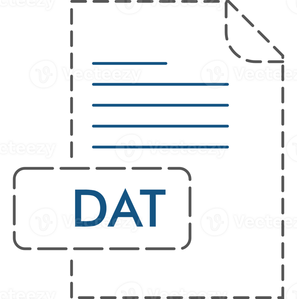 Dat File Format Icon Rounded Outline png