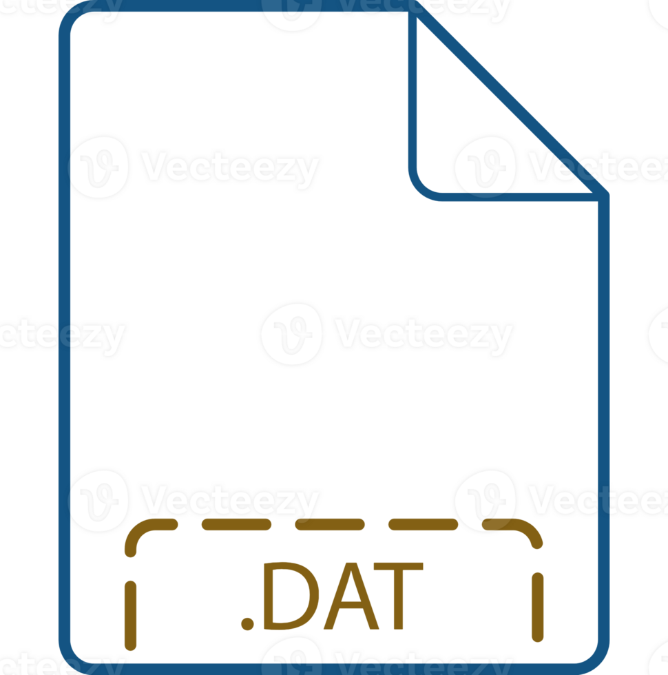 Dat File Icon Deep Rounded Outline png