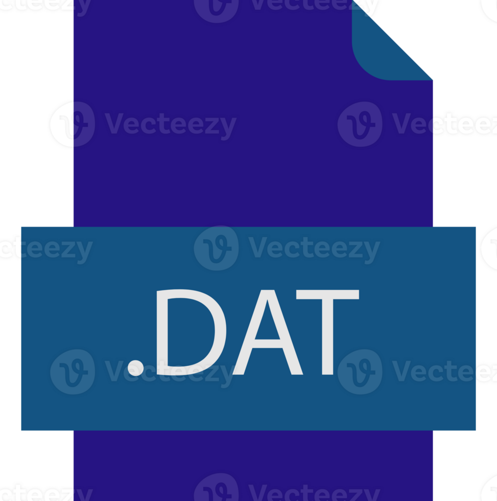Dat File Icon Fill Crisp Corners With Doted Lines png