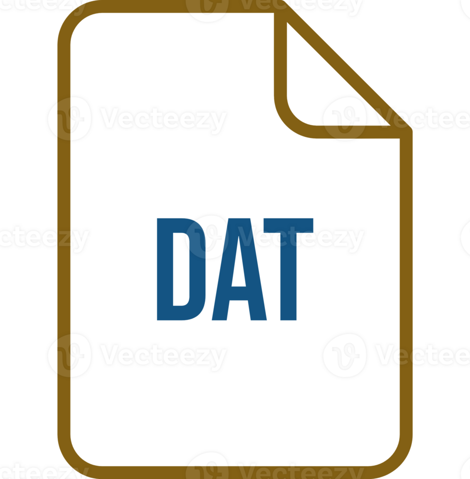 Dat File Icon Fill Rounded Corners Bold Outline png