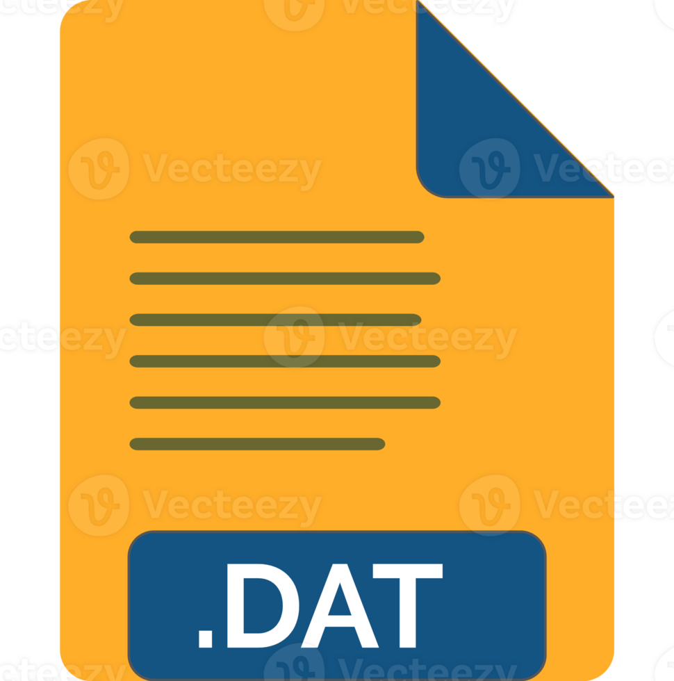 Dat File Icon Minimal Fill png