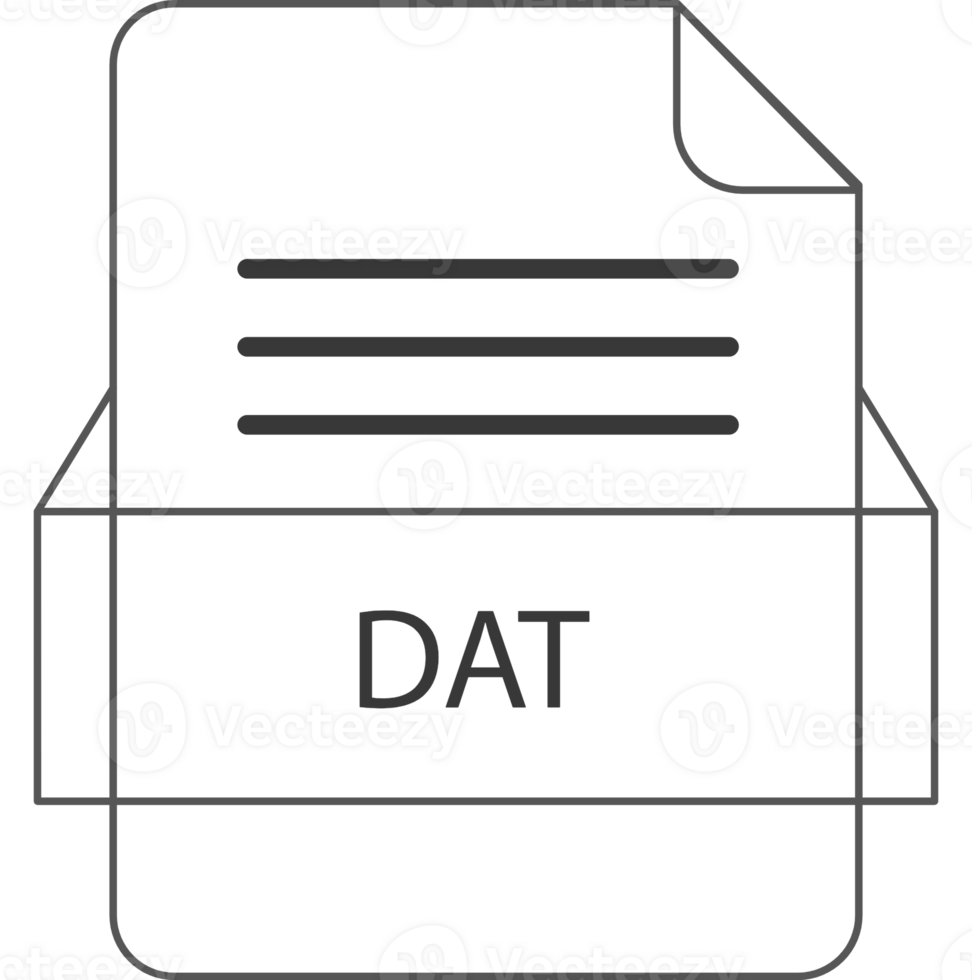 Dat File Icon Black Outline png