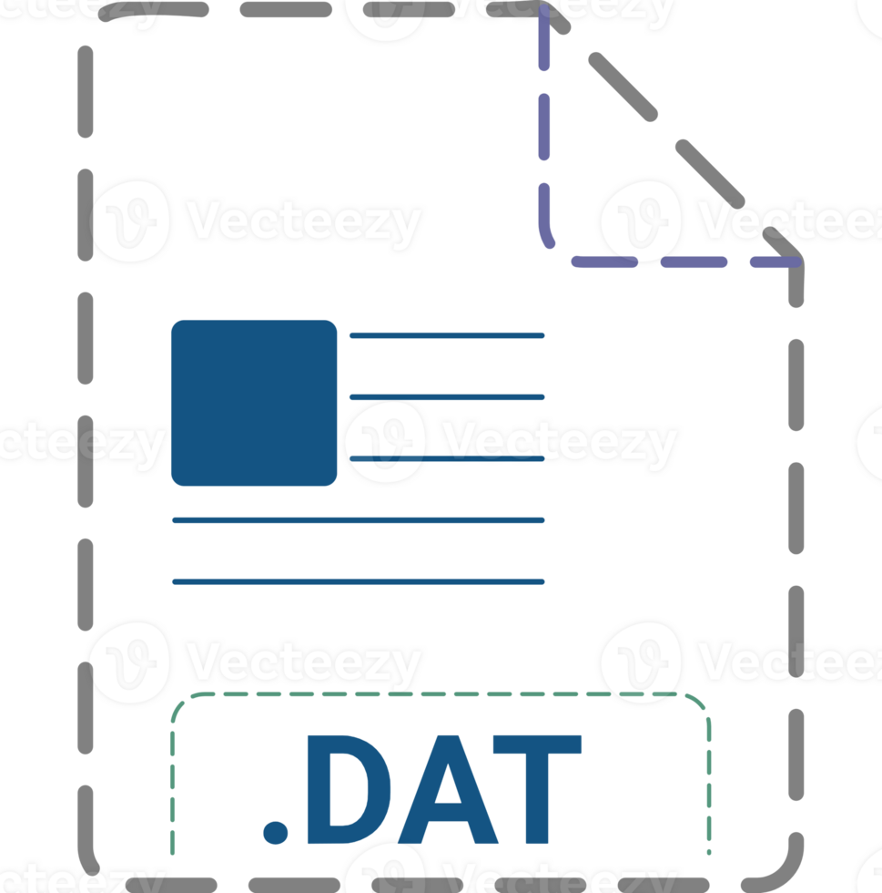 Dat File Icon Minsk Dashed Rounded Outline png