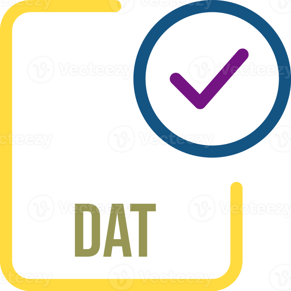 Dat File Icon With Checked Mark png