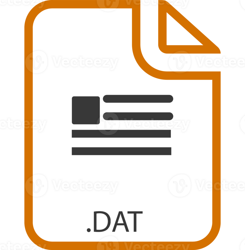 Dat File Icon With Symbol png