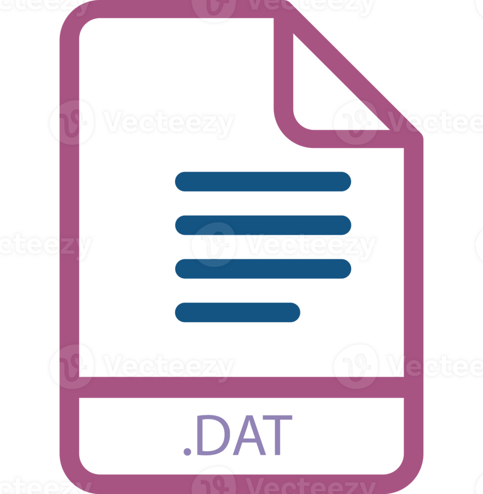 Dat File Minimal Icon With Symbol png