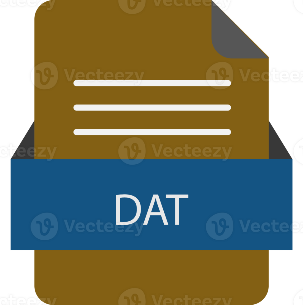 Dat File Icon With Color And Rounded Corners And Folded Doc png