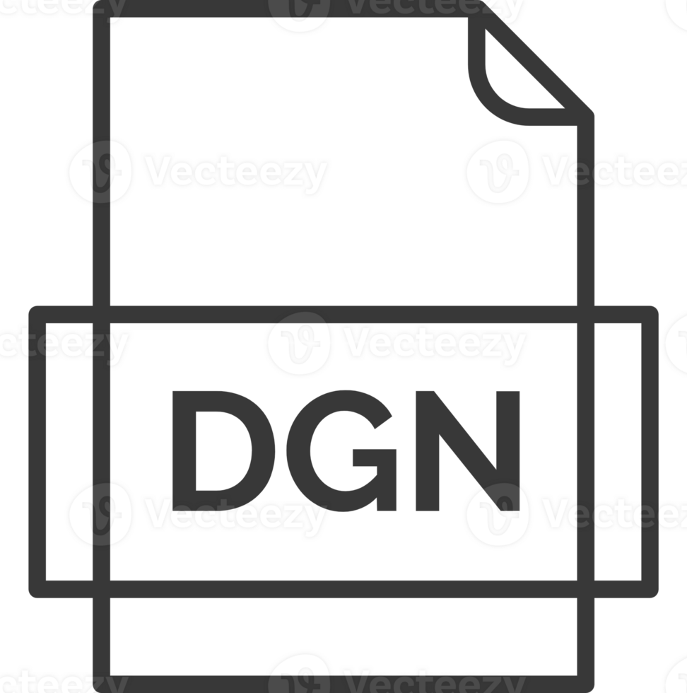 Dgn File Icon Thick Outline Rounded Corners png