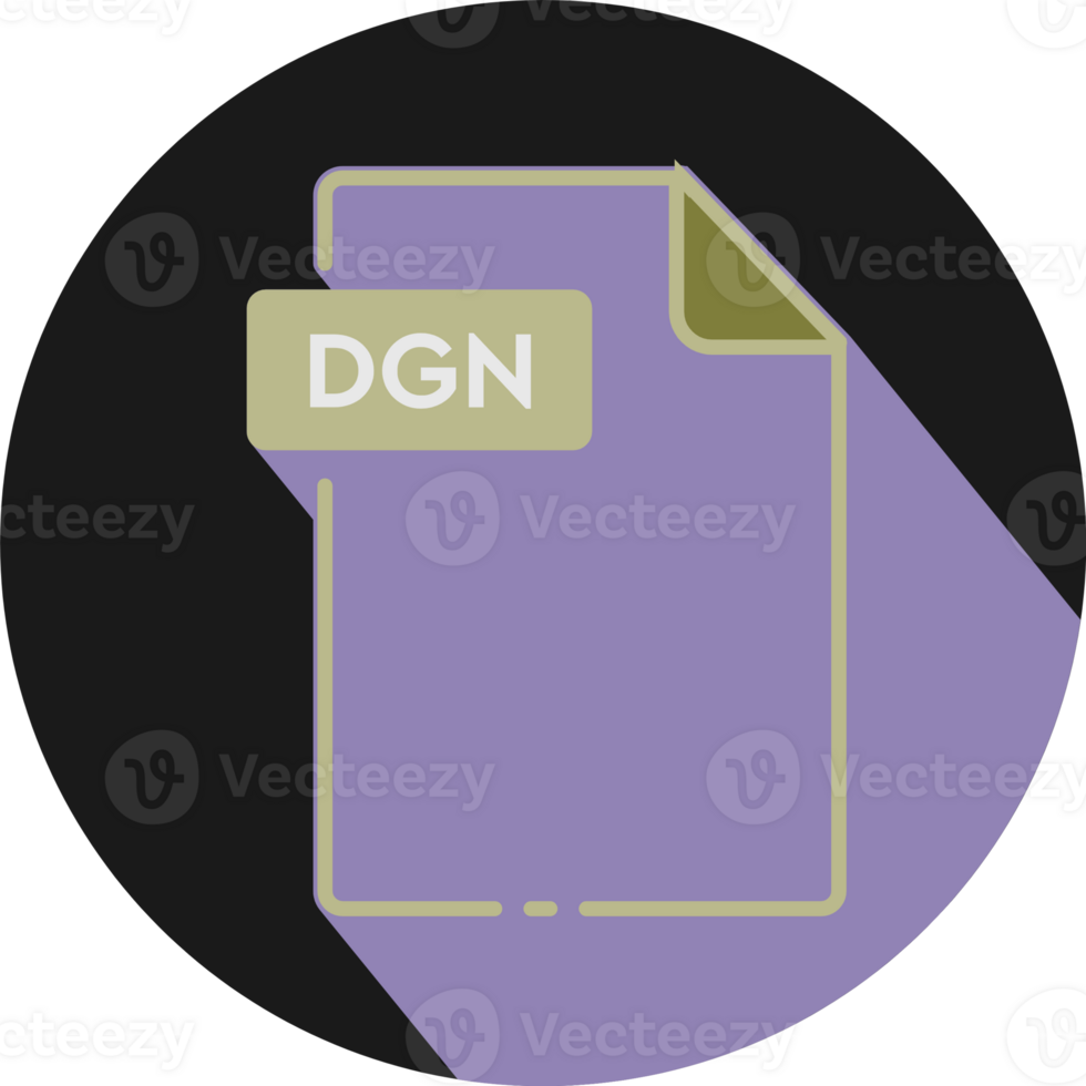 Dgn File Format Minimal Icon With Circle Outside png
