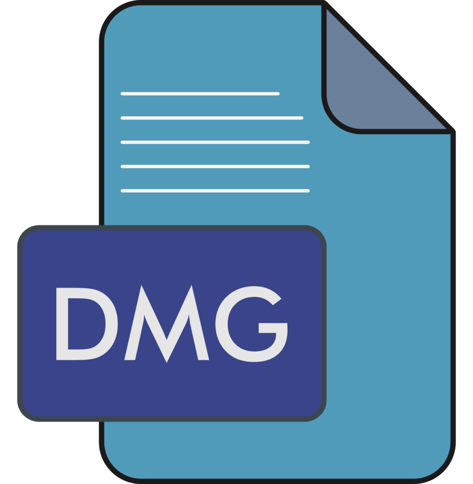Dmg File Extension Icon Fill And Outline png