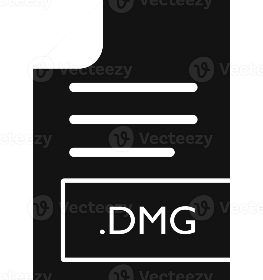 Dmg File Format Icon Black Fill png