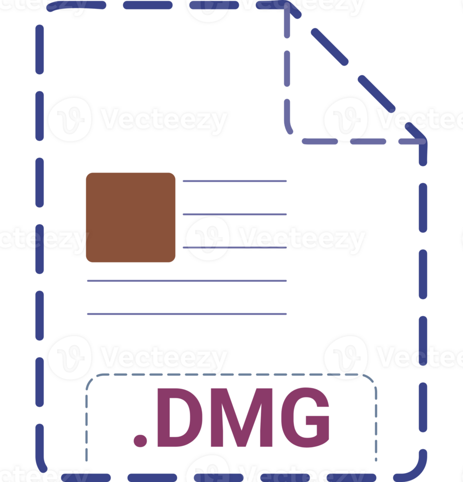 Dmg File Icon Chambray Dashed Rounded Outline png