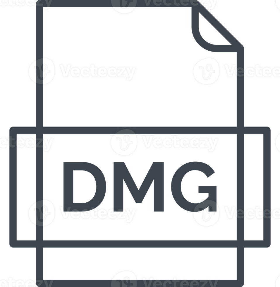 Dmg File Icon Thick Outline Rounded Corners png