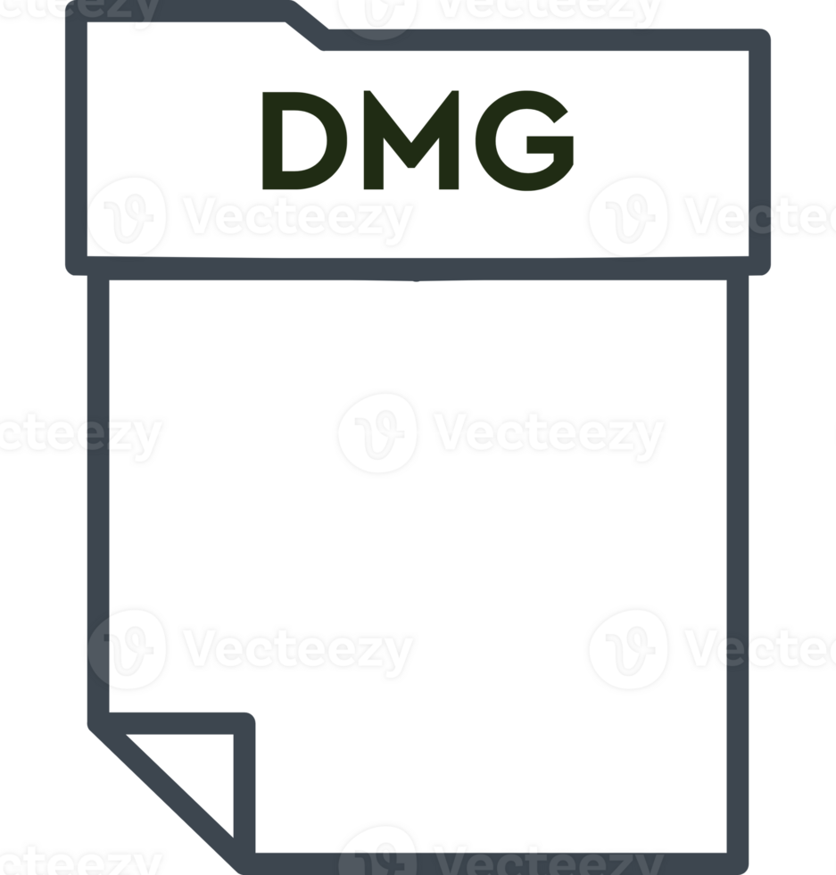 Dmg File Format Minimal Icon With Thick Outline png
