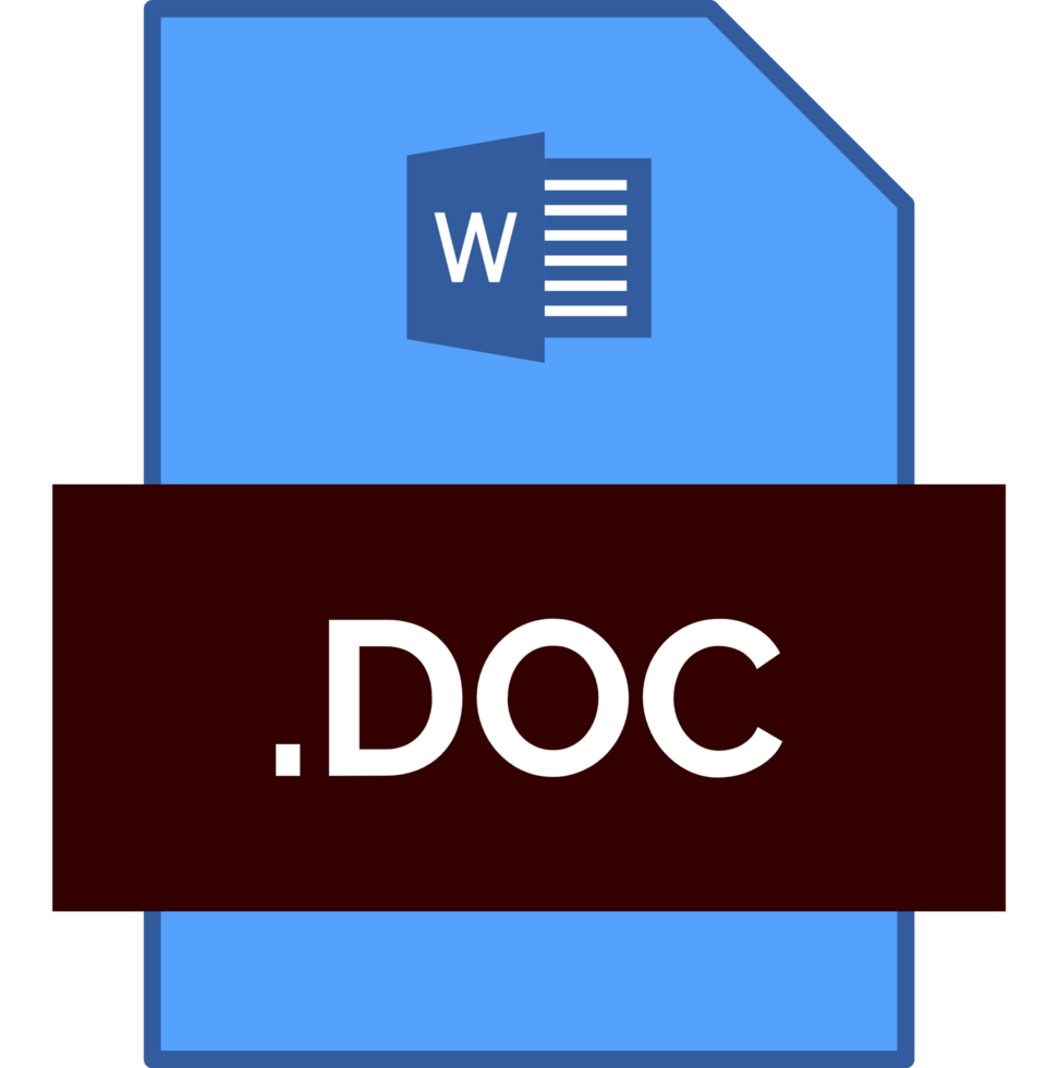 Doc File Extension Icon Fill Crisp Corners With Symbol png