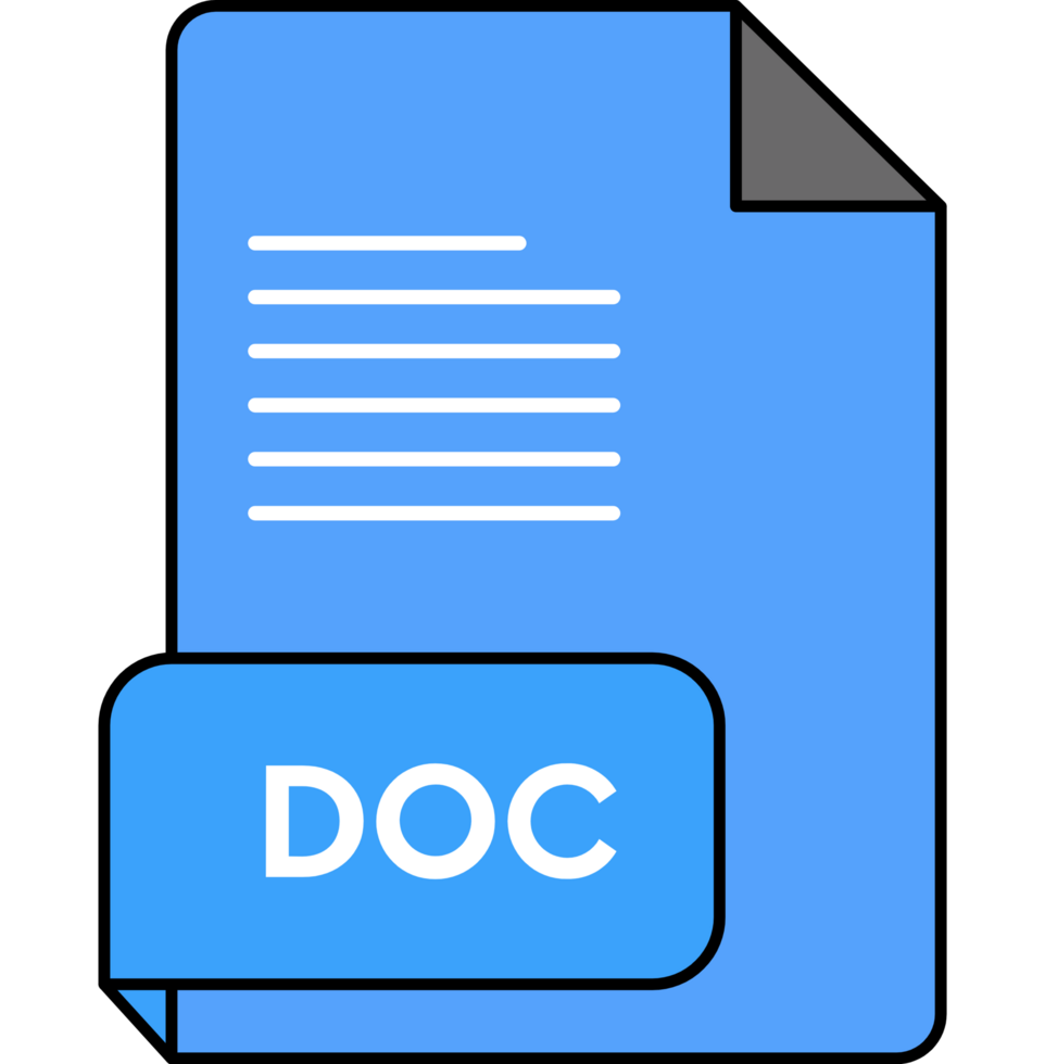Doc File Extension Icon Darkish Blue And Blue Crisp Corners png