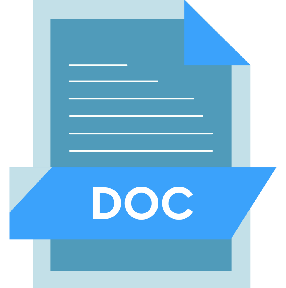Doc File Format Icon Modern Design png