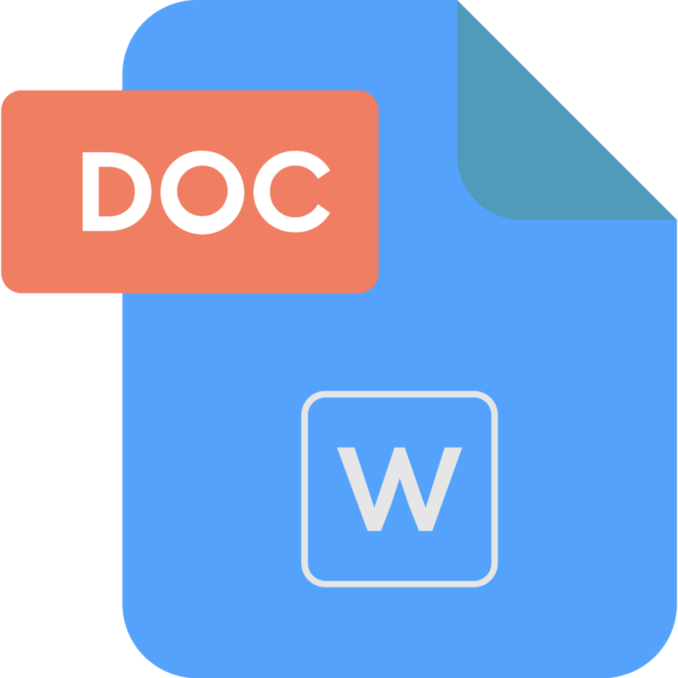Doc File Format Icon Rounded Shapes png