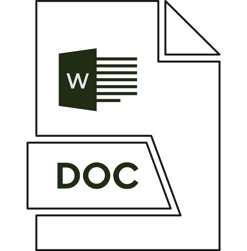 Doc File Format Icon Spacing In Objects png