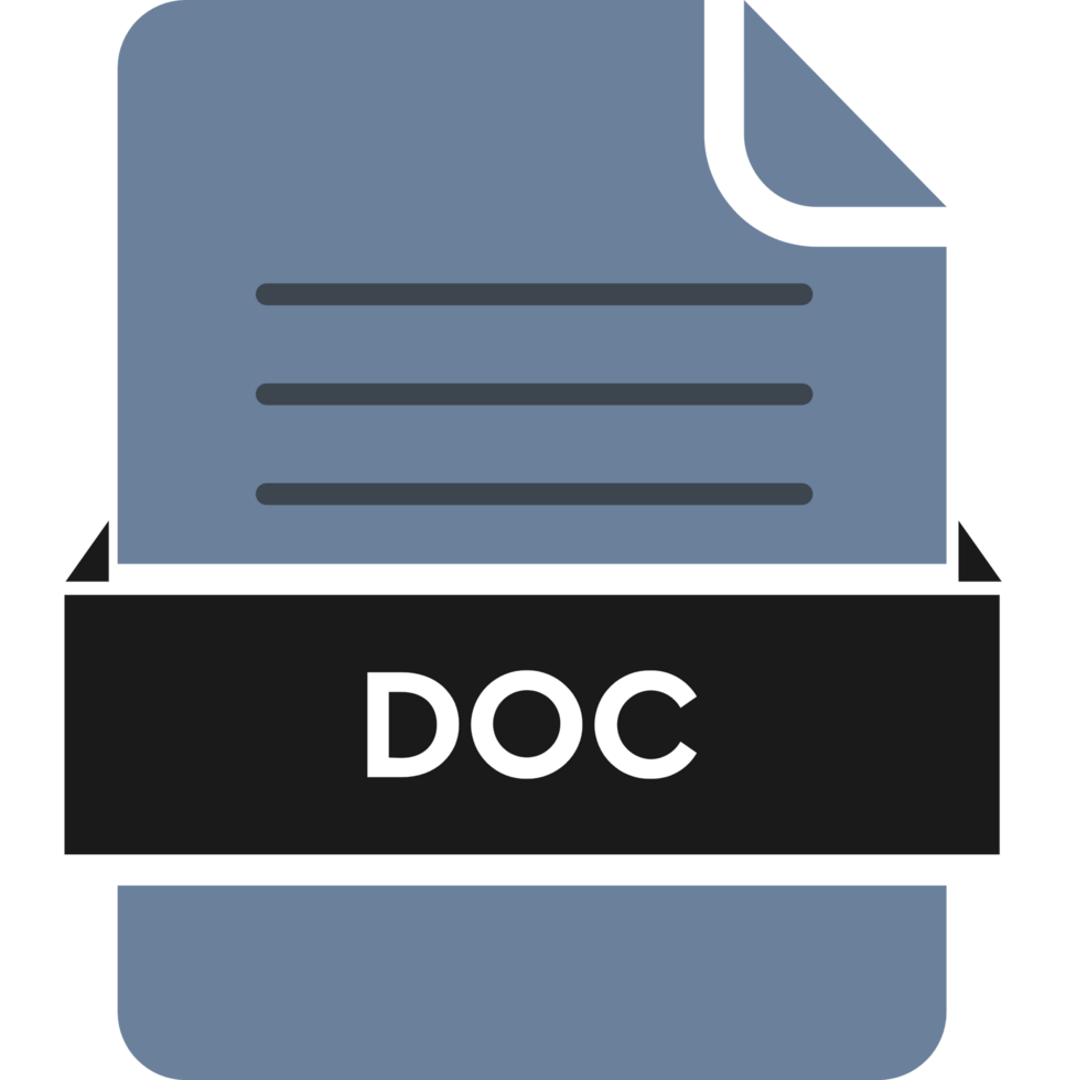 Doc File Icon Black Color And Lines png