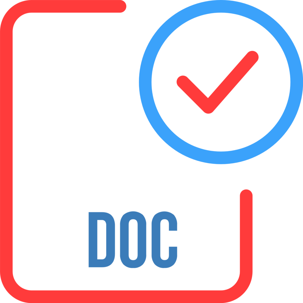 Doc File Icon With Checked Mark png