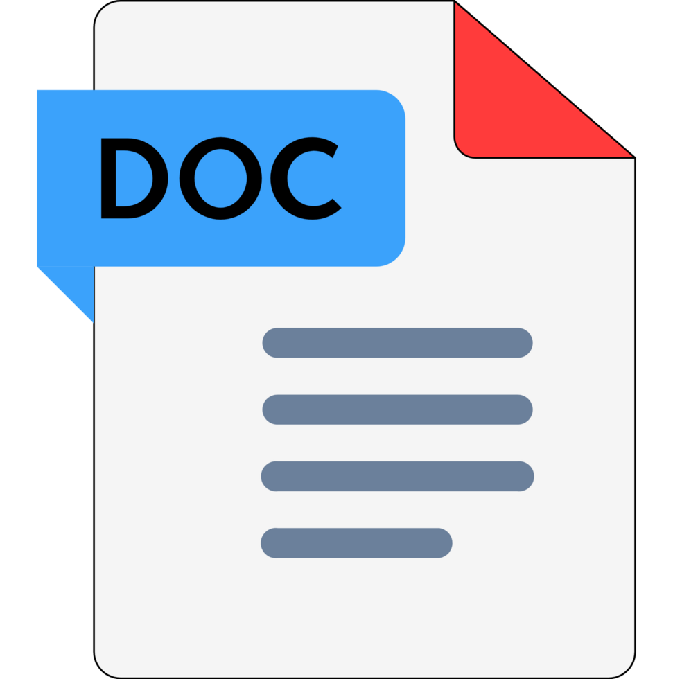 Doc File Icon With Darkish Blue Color png