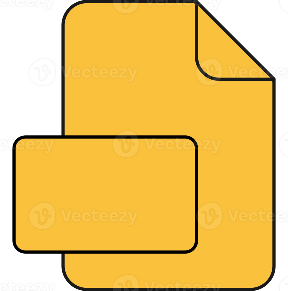 Empty Document Icon Yellow And Black png