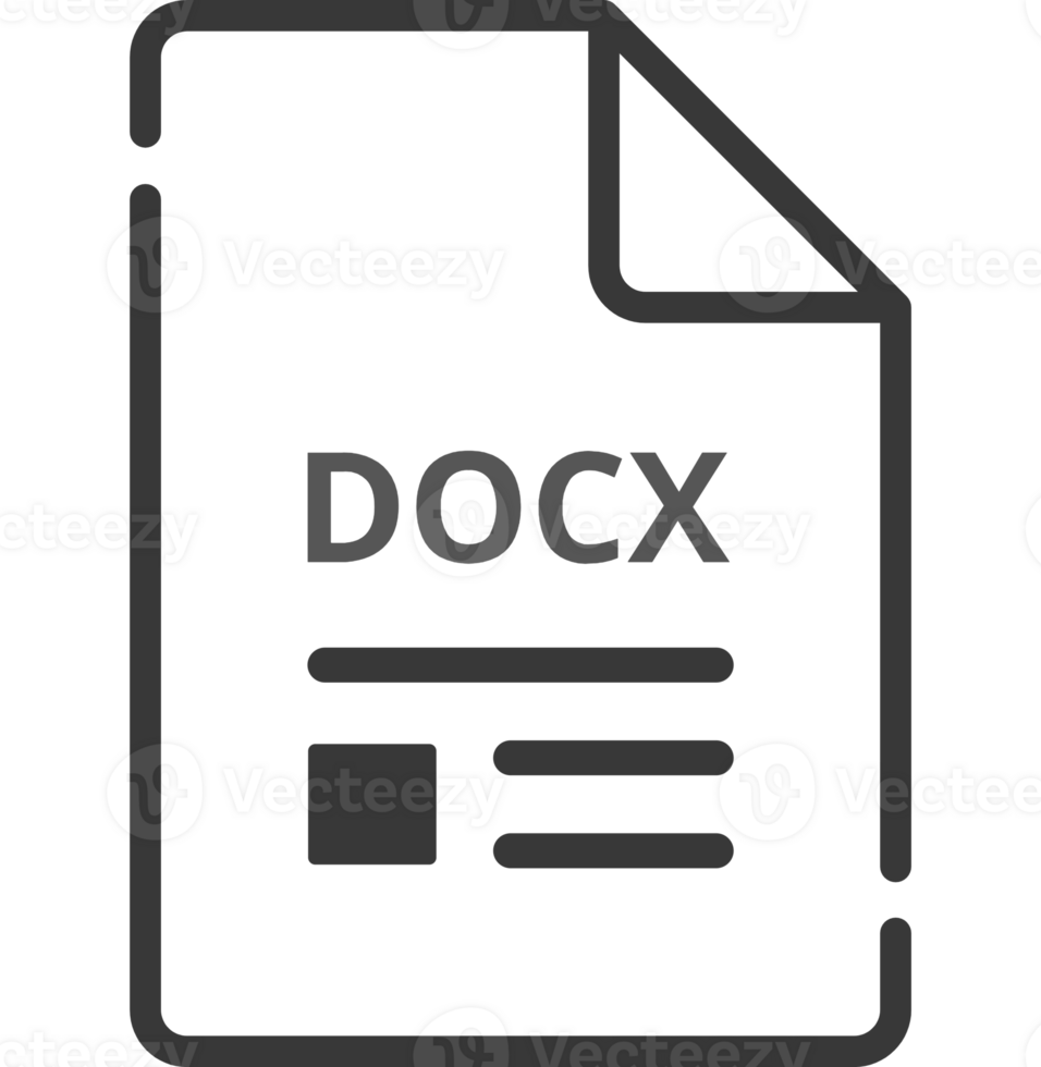 Docx File Icon Minimal Outline With Symbols png