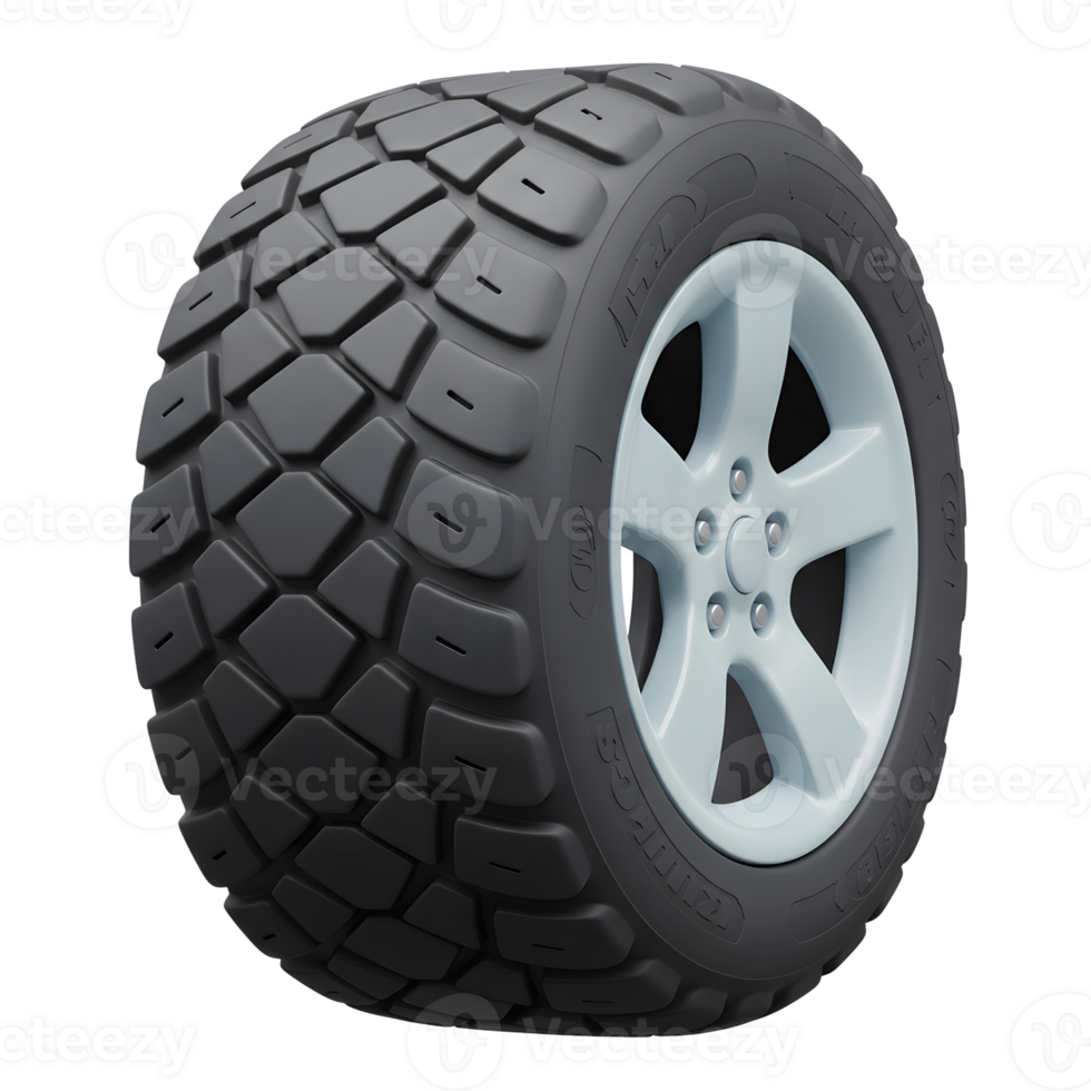 This is a black off road tire with a light blue wheel, typically used for trucks or SUVs. png