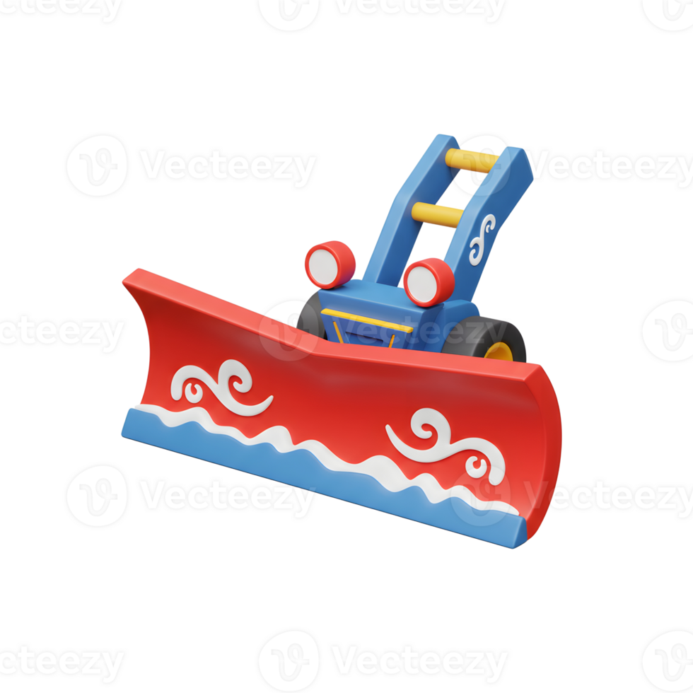 A colorful cartoon snow plow is depicted against a white background, likely for decorative or educational usage. png