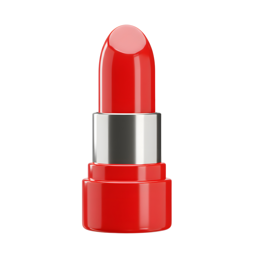 A red lipstick with a gold casing png