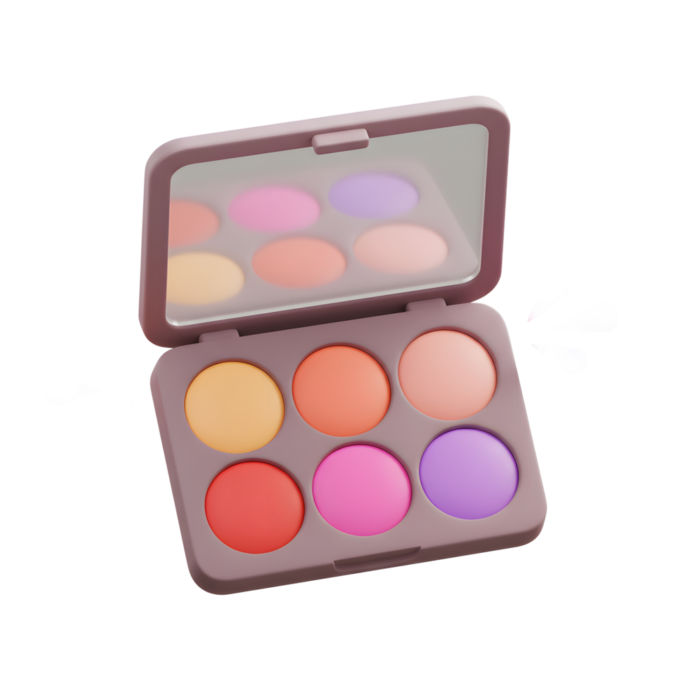 Eye shadow palette featuring a mirror and an array of vibrant colors provides a versatile tool for creating various eye makeup looks. png