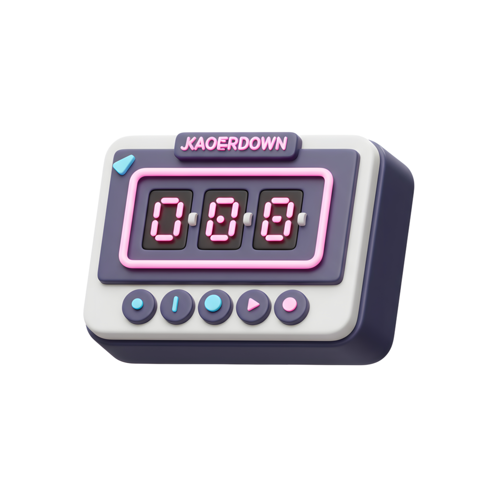 A retro-style digital counter with buttons shows a value of zero, typically used for counting or timing events. png