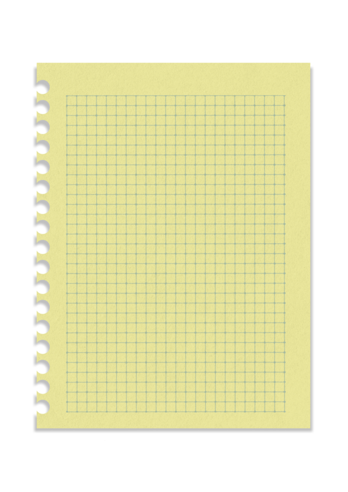 A notebook with a grid on it png