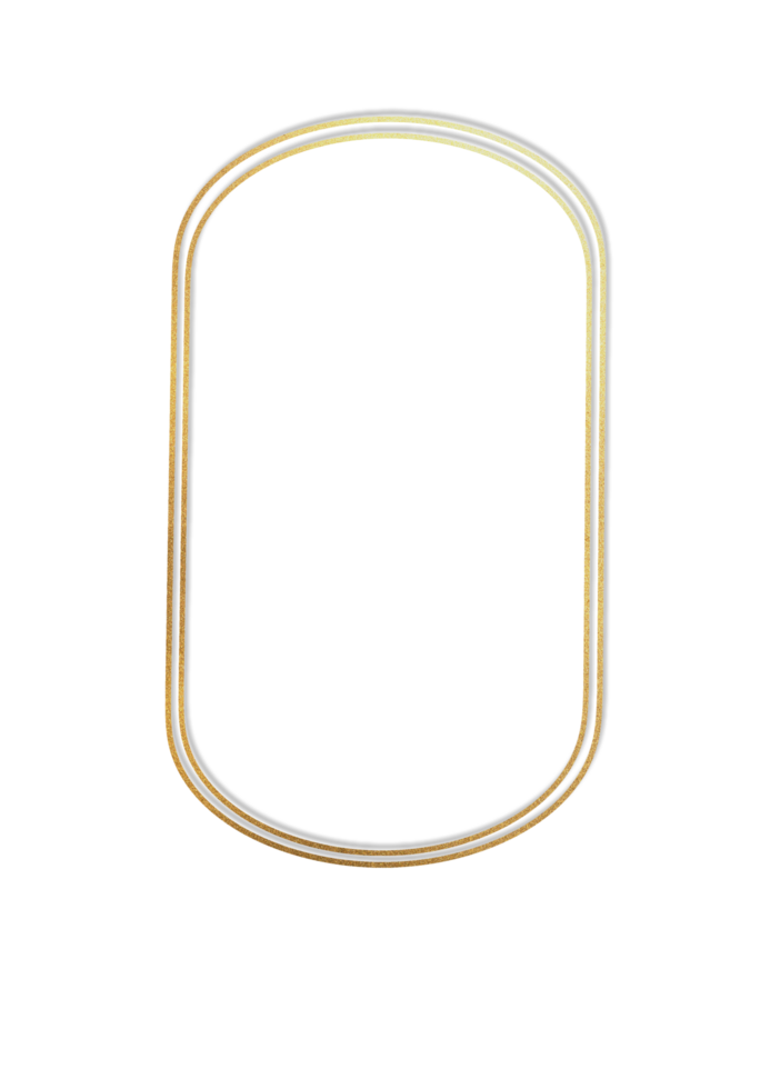 Golden Oval border on Transparent background png