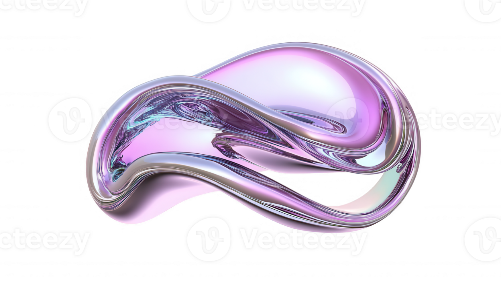3d icon Holographic fluid shape swirling and creating an abstract design, perfect for modern and futuristic projects png