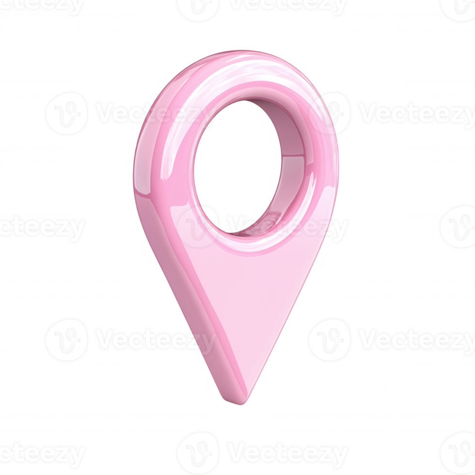 3d icon Location pin marking geographical coordinates, symbolizing navigation and destination tracking png