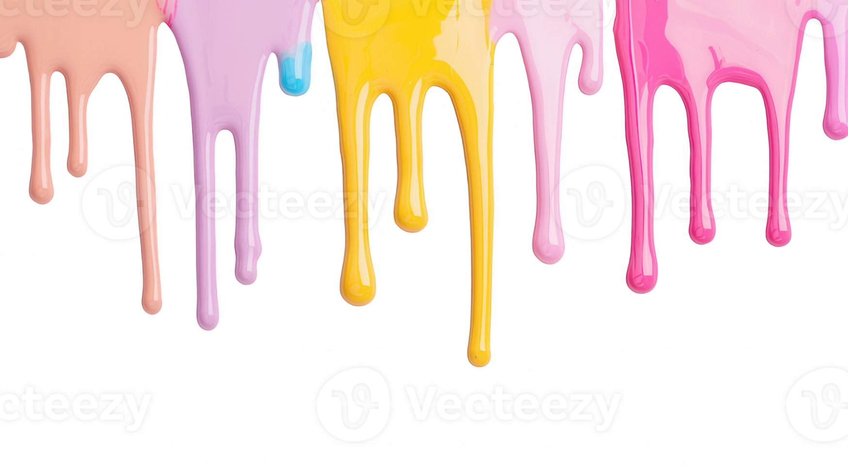 3d icon yellow Vibrant streams in pastel pink, blue, paint dripping across transparent surface, generating dynamic abstract art composition png