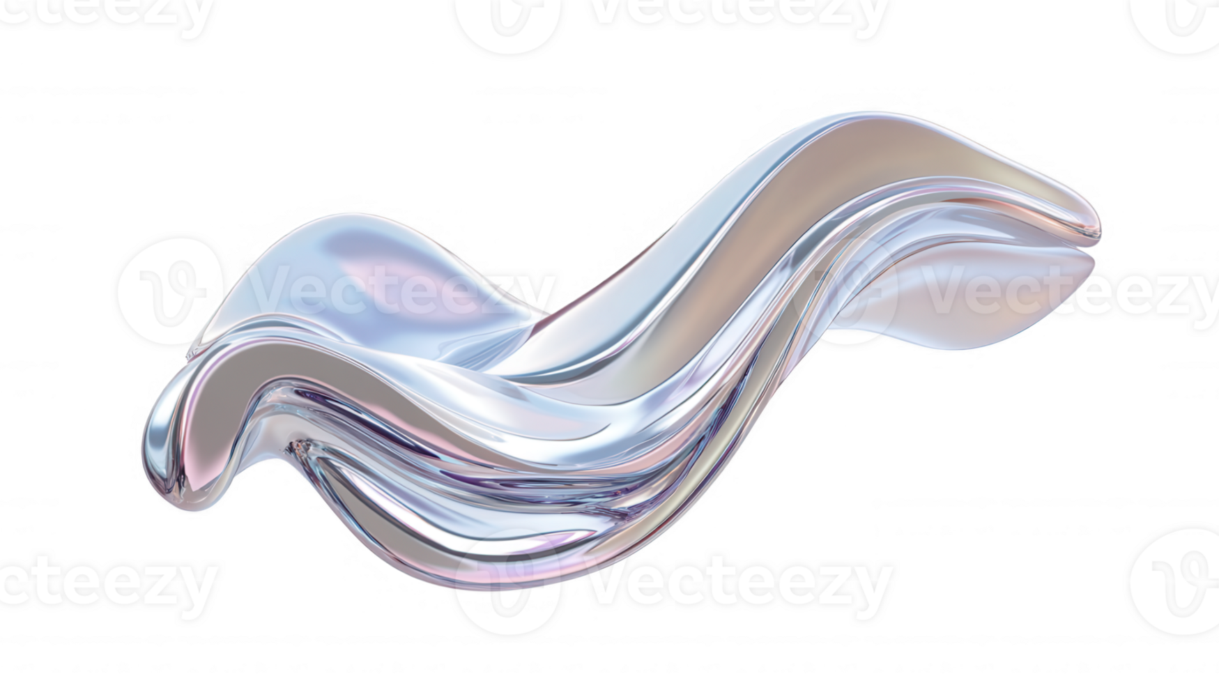 3d icon Holographic fluid shape swirling and creating an abstract design, perfect for modern futuristic projects png