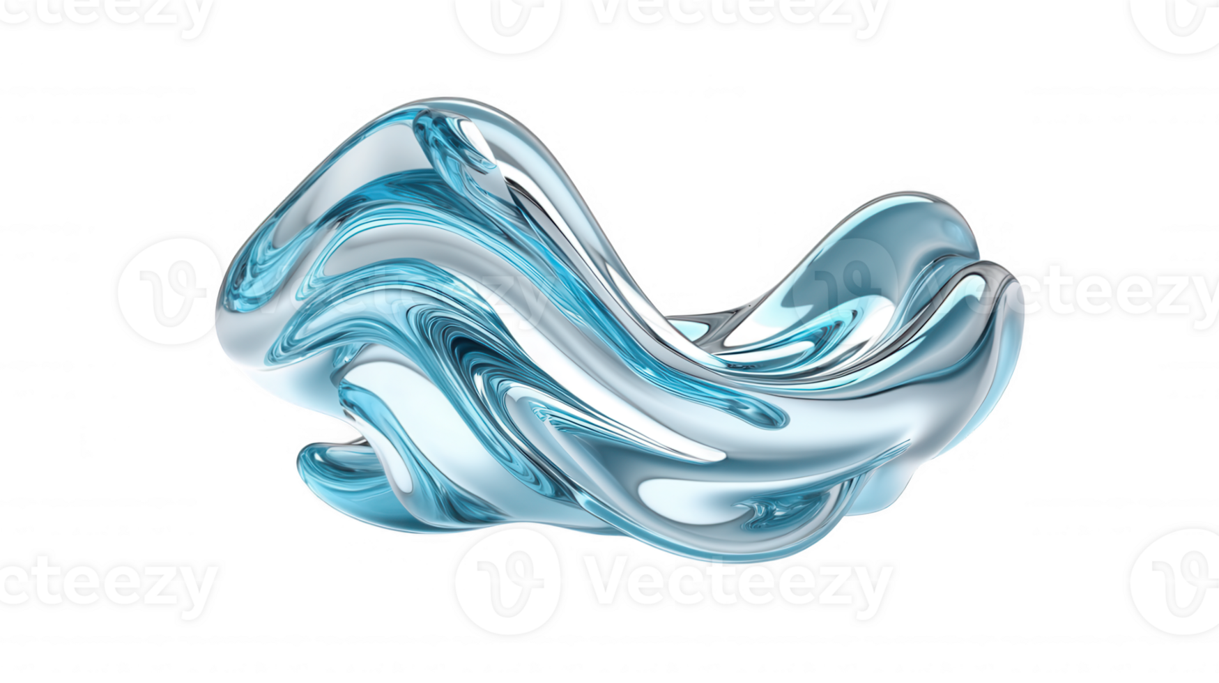3d icon Holographic fluid shape swirling and creating abstract design, perfect for modern and futuristic projects png