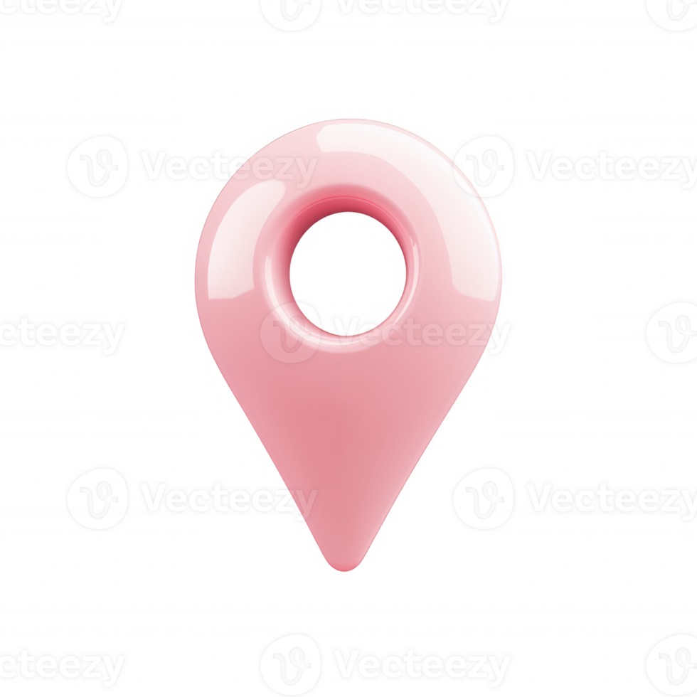 3d icon Location pin marking geographical coordinates, navigation destination tracking png