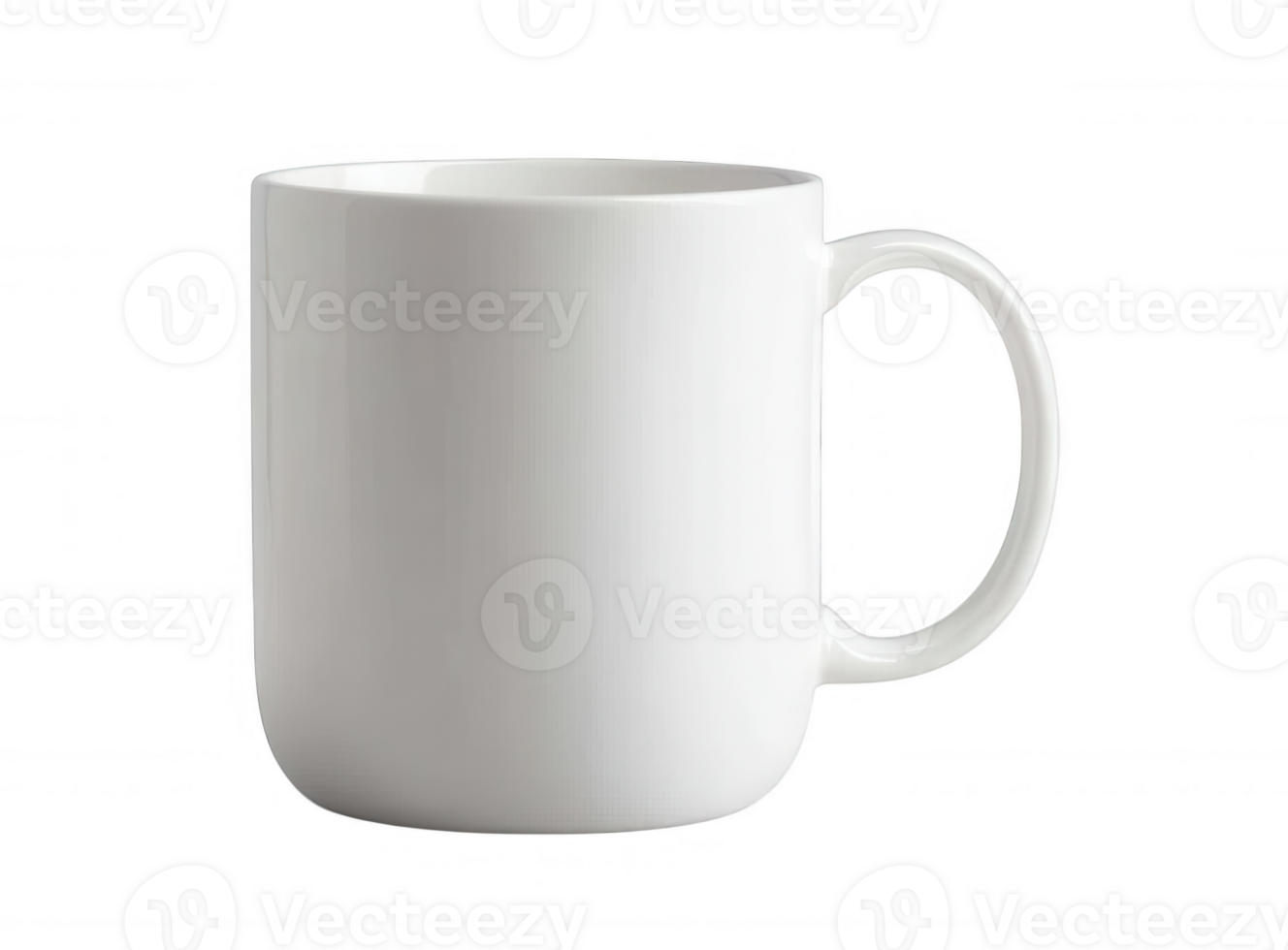 3d icon White ceramic mug standing on transparent surface, perfect for graphic design mockups, presentations, digital artwork templates png