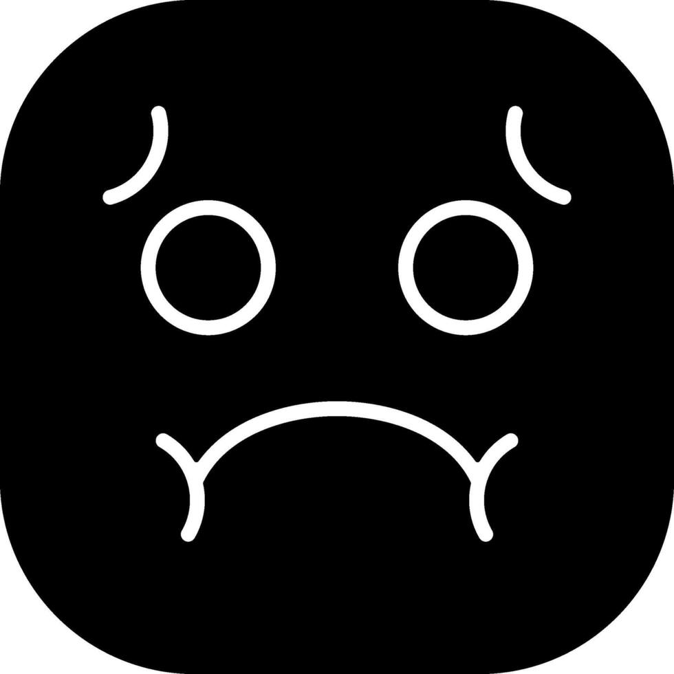 Nauseated Face Solid Style Icon vector