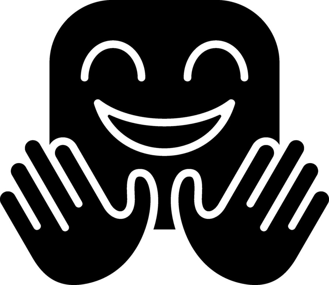 Hugging Face Solid Style Icon vector