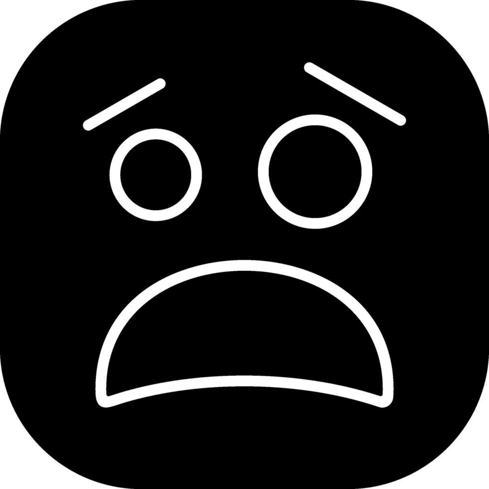 Unamused Face Solid Style Icon vector