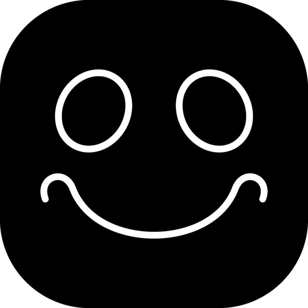 Smiling Face Smiling Solid Style Icon vector
