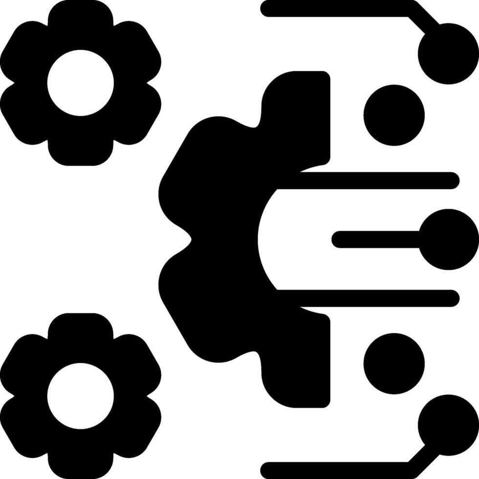 Digital Transformation Solid Style Icon vector